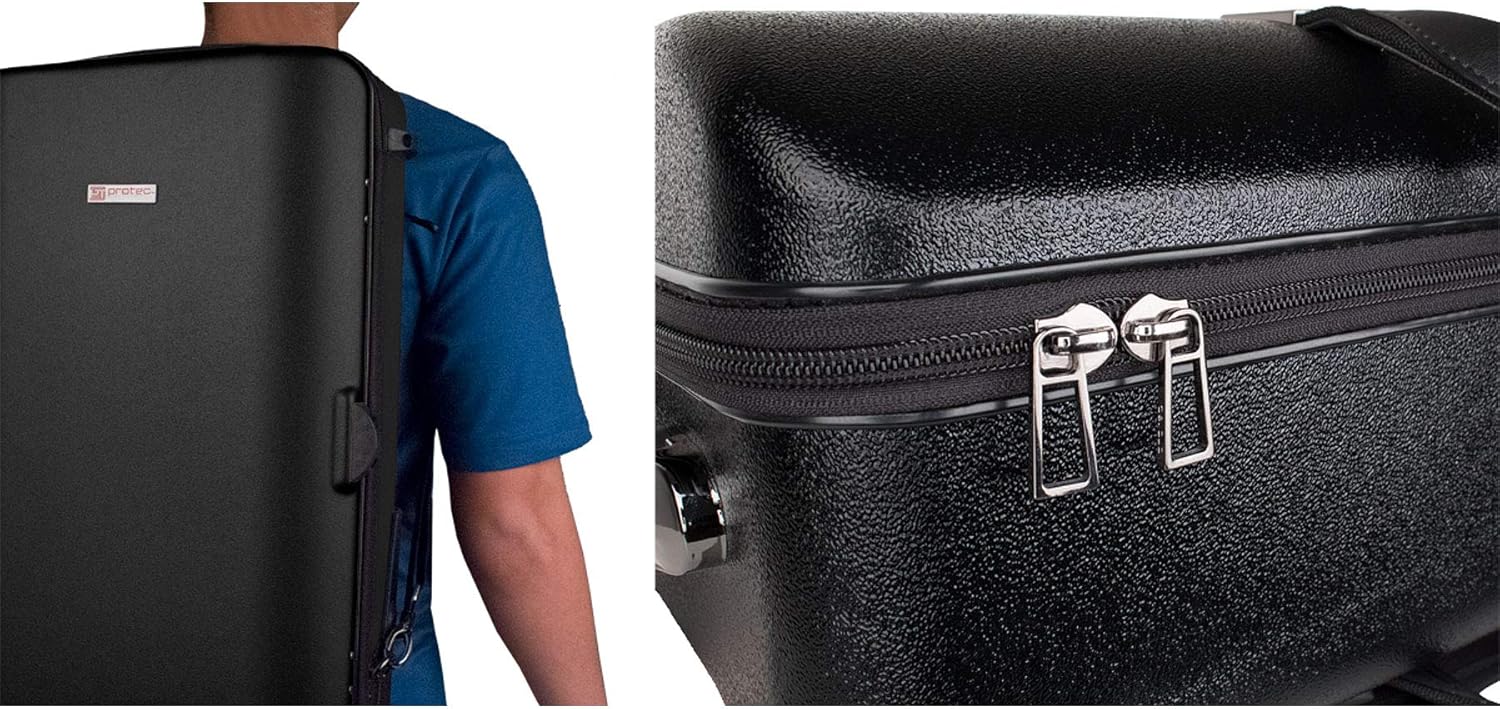 Protec Micro ZIP Triple Trumpet Case with Wheels, Black, Model BLT301T