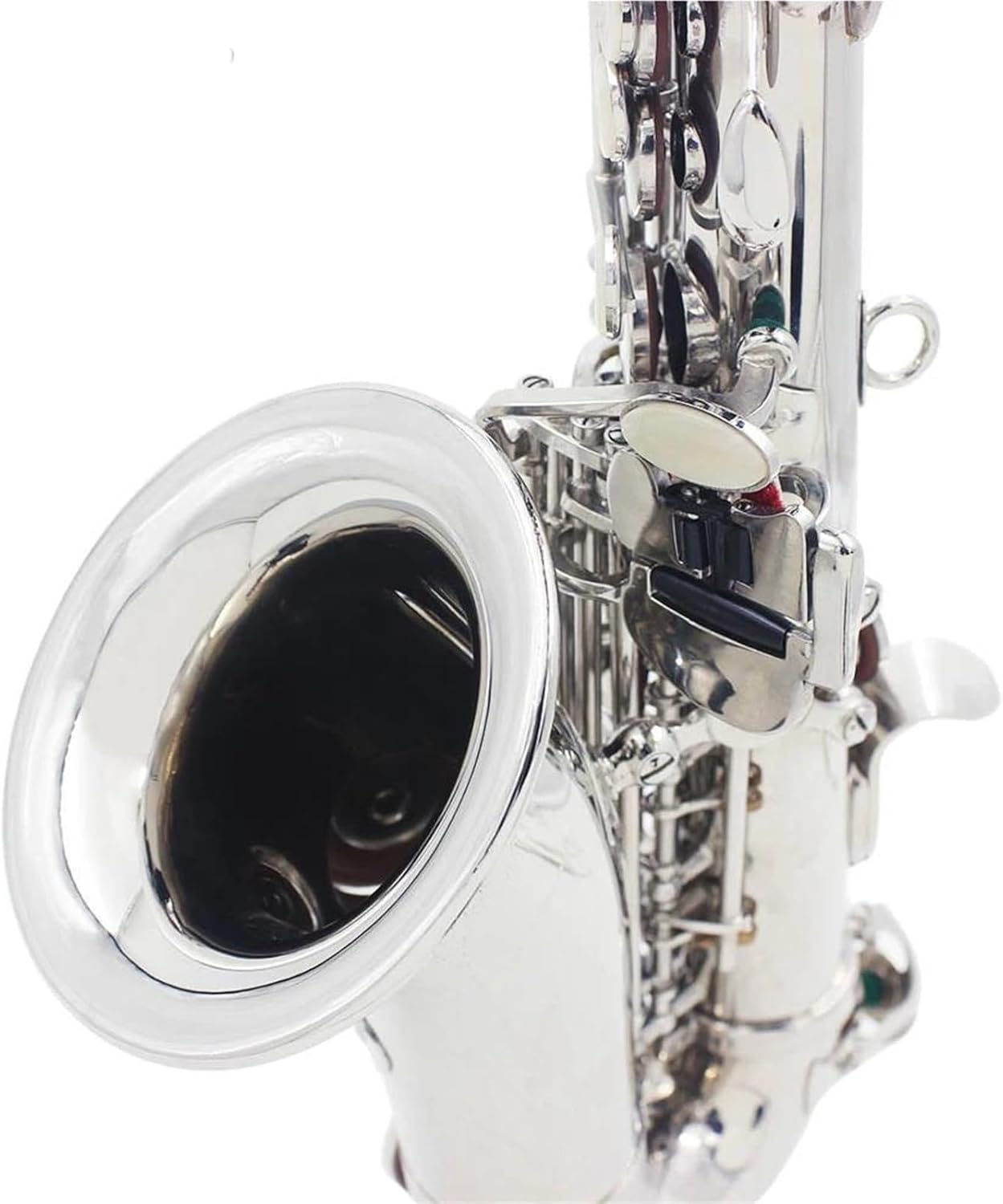 Beginner saxophone Soprano Saxophone Brass Body Lacquered Silver Bb B Flat Sax Woodwind Musical Instrument With Saxophone Accessories