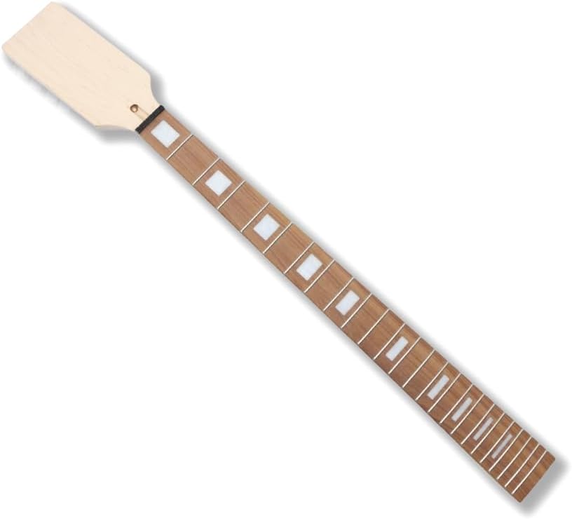 Maple Bass Guitar Neck 24 Fret Block Inlay Electric Guitar Neck Replacement 30 Inch Rosewood Fingerboard DIY Guitar Enthusiast Suitable for Professional Luthier (01)