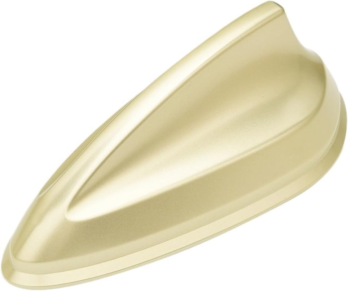 Car Roof Shark Fin Aerial Antenna Toppers Universal Auto Fm Antenna Signal Decorative Compatible For BMW/Honda/Toyota/VW/Kia/Nissan(Gold)