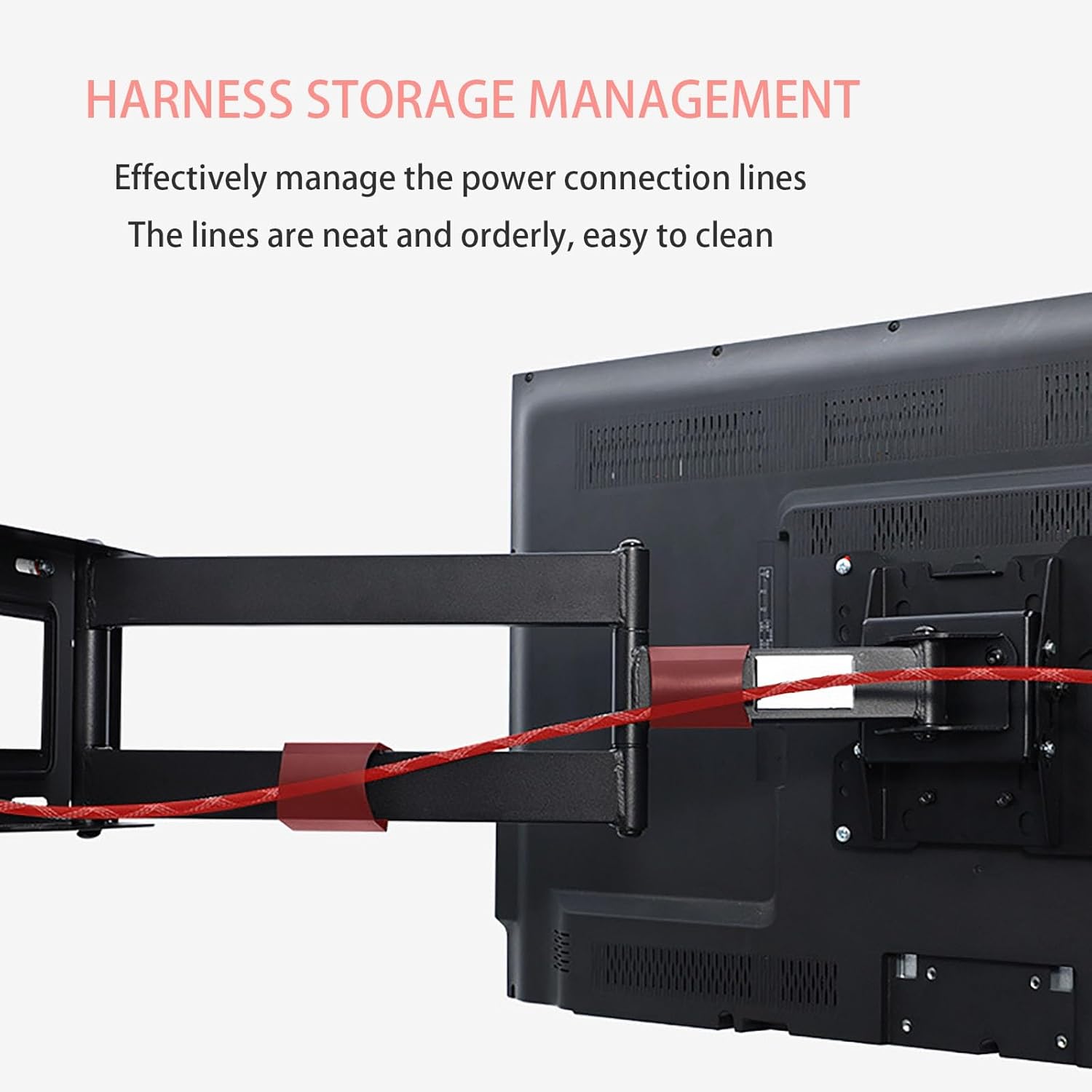 Long Arm TV Wall Mount for Most 42-70 Inch TV, 110-712mm Long Extension TV Mount Swivel and Tilt, Full Motion TV Mount Fits Max VESA 600x400mm, 70kg