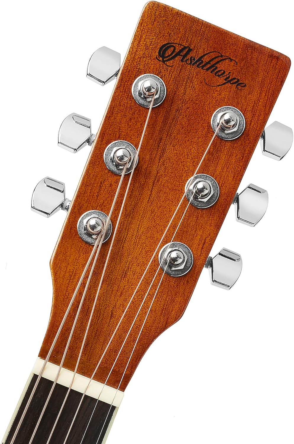 Ashthorpe Full-Size Thinline Cutaway Acoustic Electric Guitar Package with 10 Watt Amp - Brown