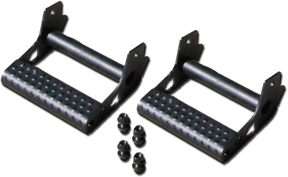 RealTruck RKR Detachable Steps (Sold In Pairs) | Textured Black | JPTS32 | Compatible With All RKR Rails by RealTruck