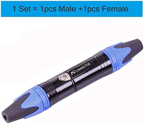 Davitu Electrical Equipments Supplies - 100pcs/50sets 50PCS 3 Pin XLR Female Jack + 50pcs Male Plug Professional 3 Pole XLR Socket Plug Microphone Connector s - (Color: Blue)