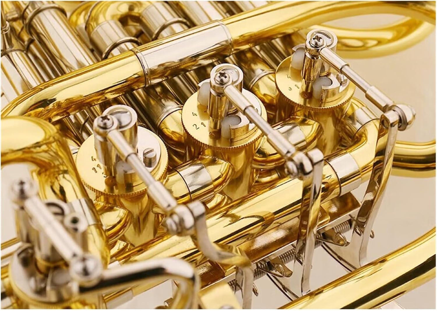 French Horn Brass Instrument 4 Key Double Row