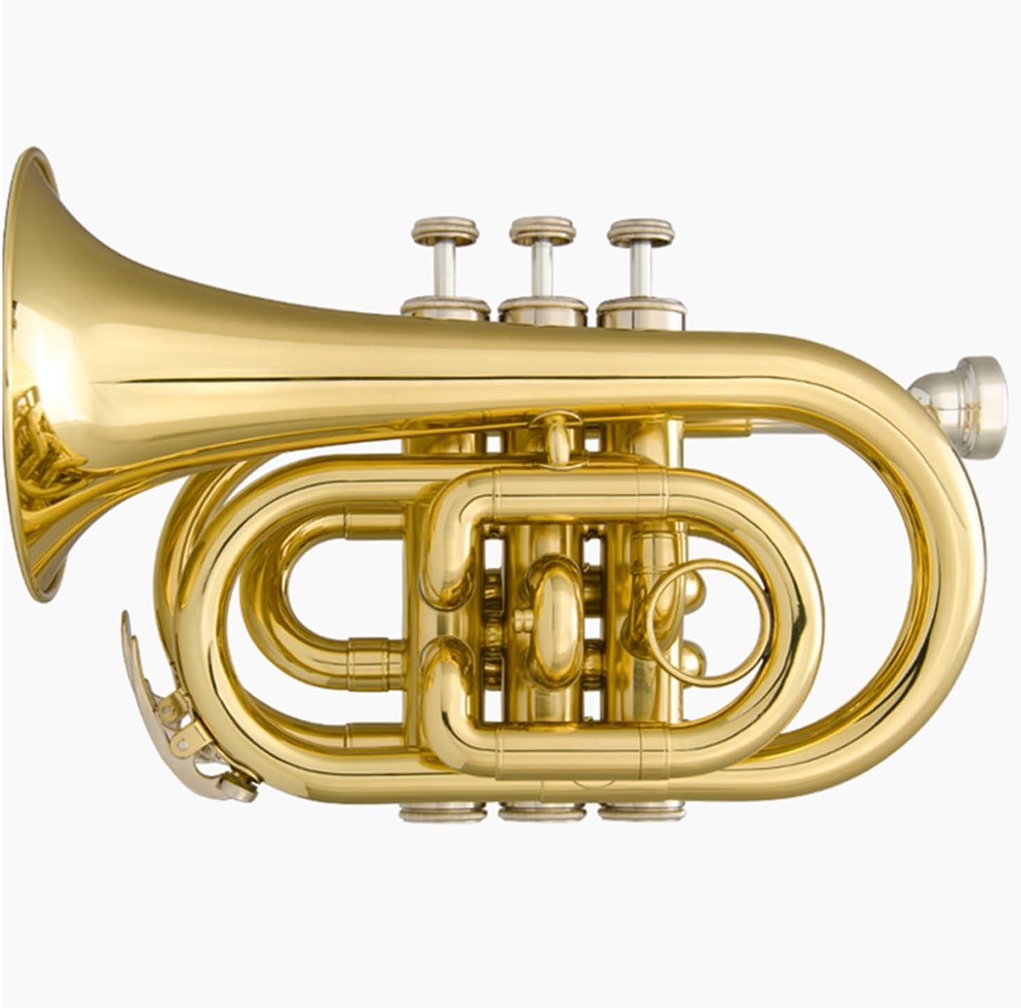 Portable trumpet B flat mini cornet brass instrument