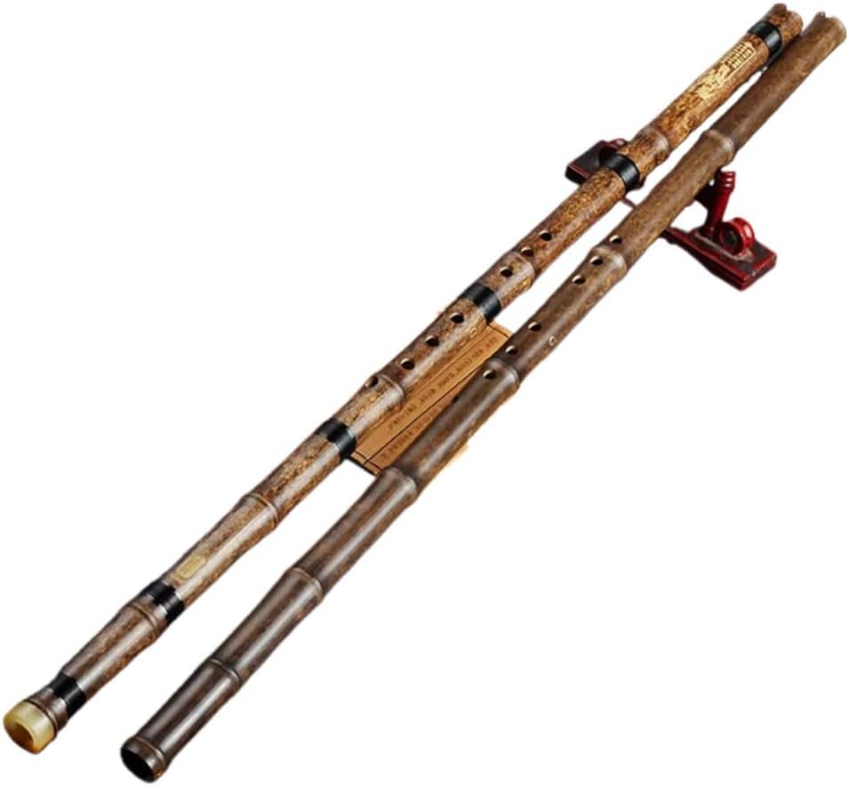 Chinese Bamboo Flute 8-Hole Vertical Xiao in G/F Key – Natural Bamboo Wind Instrument with Smooth Tone for Practice, Training, Meditation, Folk Performance & Music Lover Daily Playing