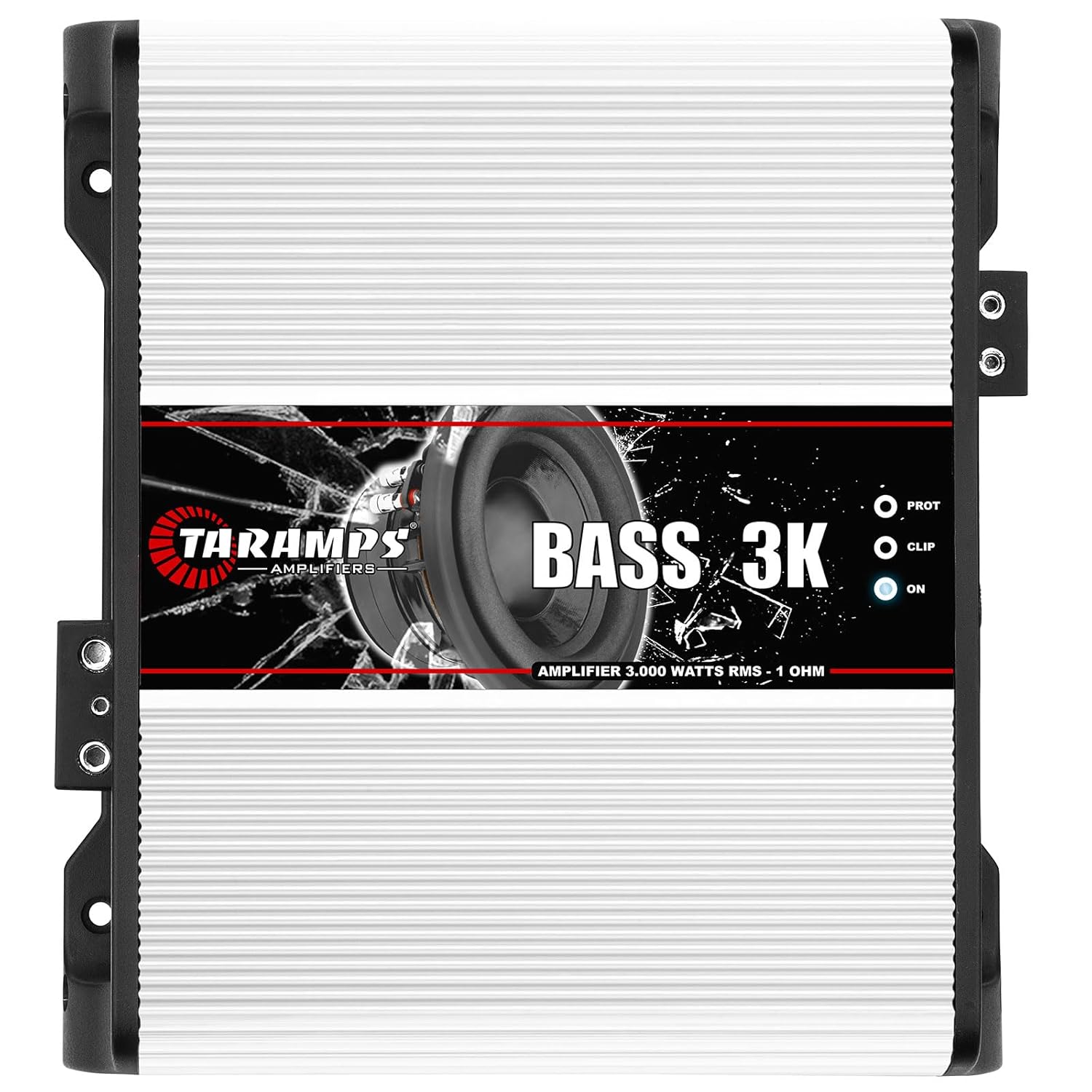 Taramps BASS 3k 1 Ohm 1 Channel Mosfet Amplifier 3000 Watts RMS, Monoblock, Subsonic Filter, Low Pass Crossover, Bass Boost, RCA, Class D, Car Audio System, Great for Subwoofers, Max Power