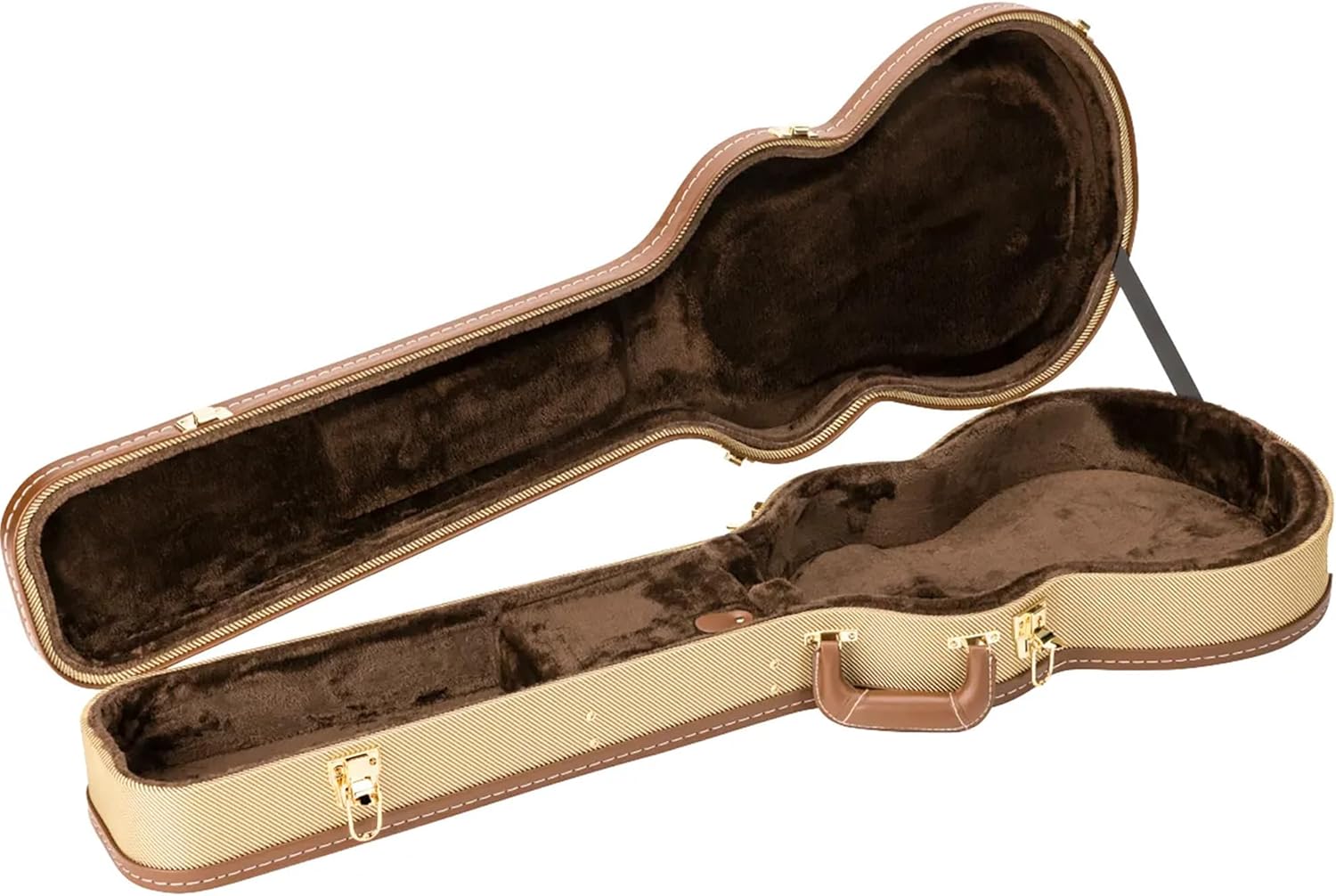 Gretsch Tweed Hardshell Case for Baritone Bass Guitar Bundle with Cable, Strap, and Picks