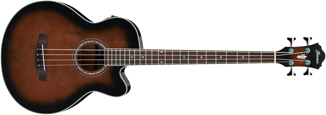 Ibanez AEB10E Acoustic-Electric Bass, Dark Violin Sunburst