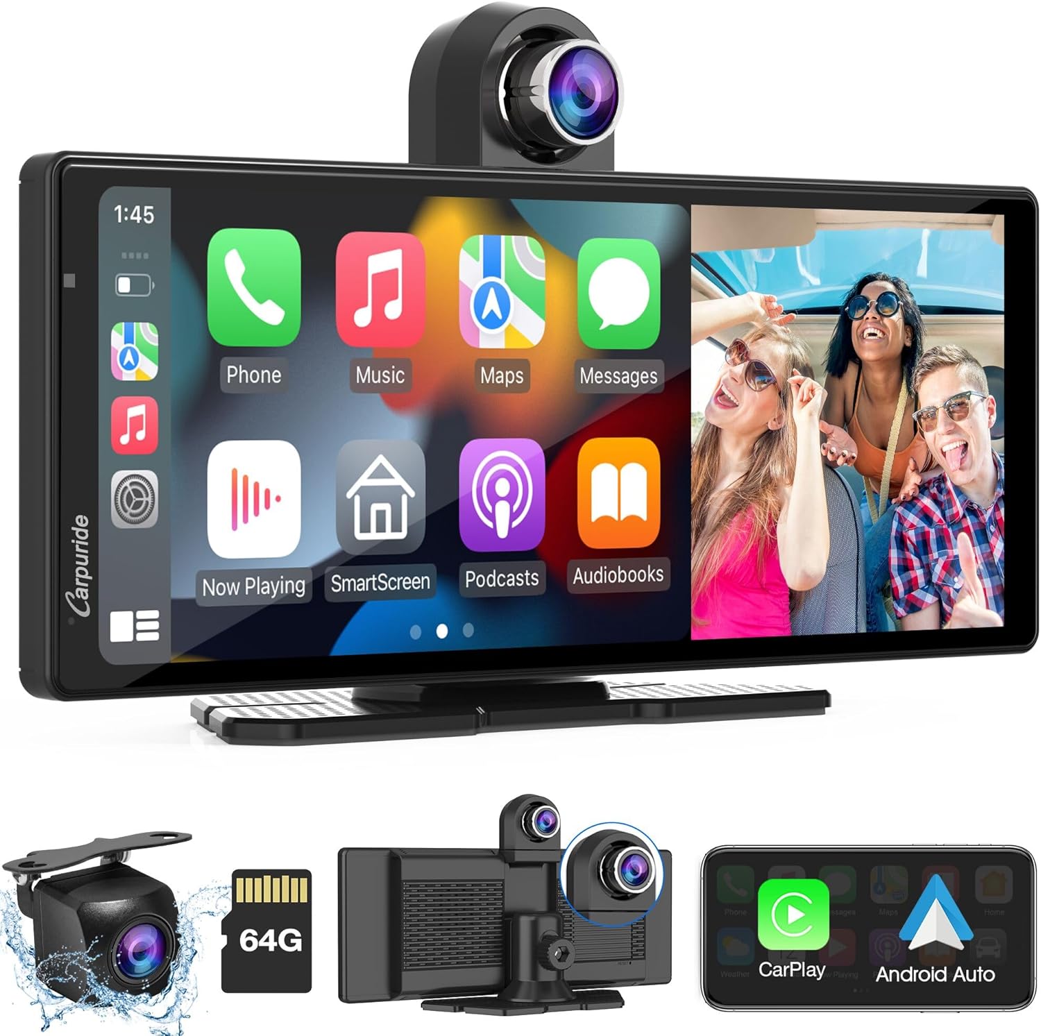 Carpuride W903 Wireless Carplay & Android Auto with Dash Cam - 9.3