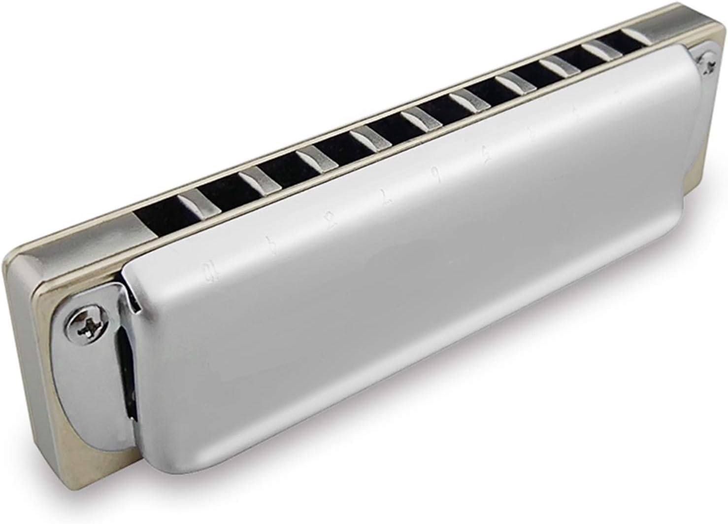 Harmonica 10 Holes Diatonic Harmonica Folk Blues Harp Mouth Organ Key C Professional Musical Instruments (Color : Key of EB)