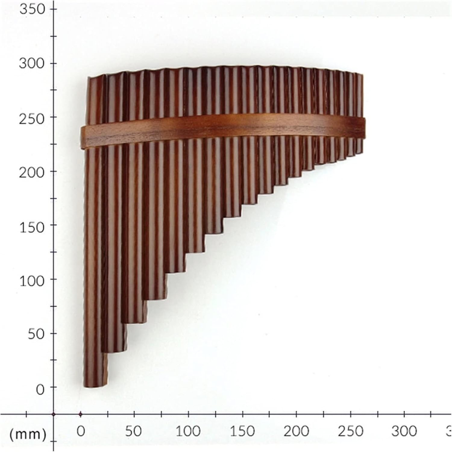 PanPipes Woodwind Instrument 18 Pipes Pan Flute F Key Brown Colour Flute Woodwind Instrument Handmade
