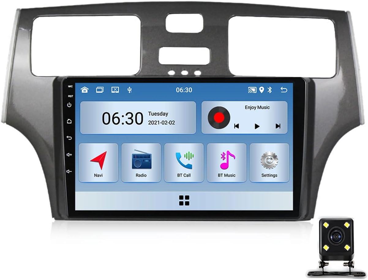 9 Inch Double Din Car Stereo Audio Bluetooth MP5 Player Multimedia Radio High Definition Touch Screen for Lexus ES300 ES330 XV30 2001~2006 with GPS Navigation, Mirror Link, Carplay