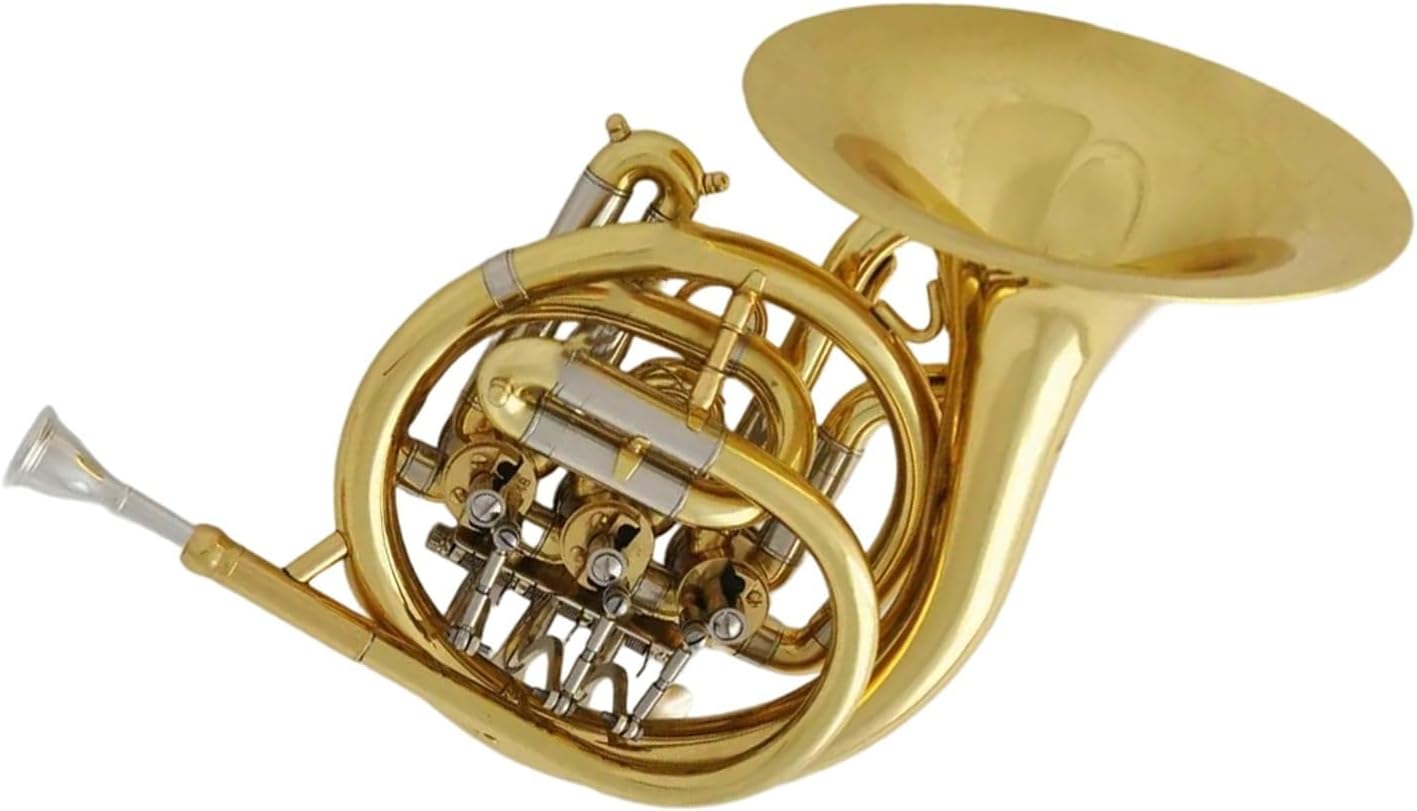 4 Key French Horn Gold Mini French Horn Engraved Instrument