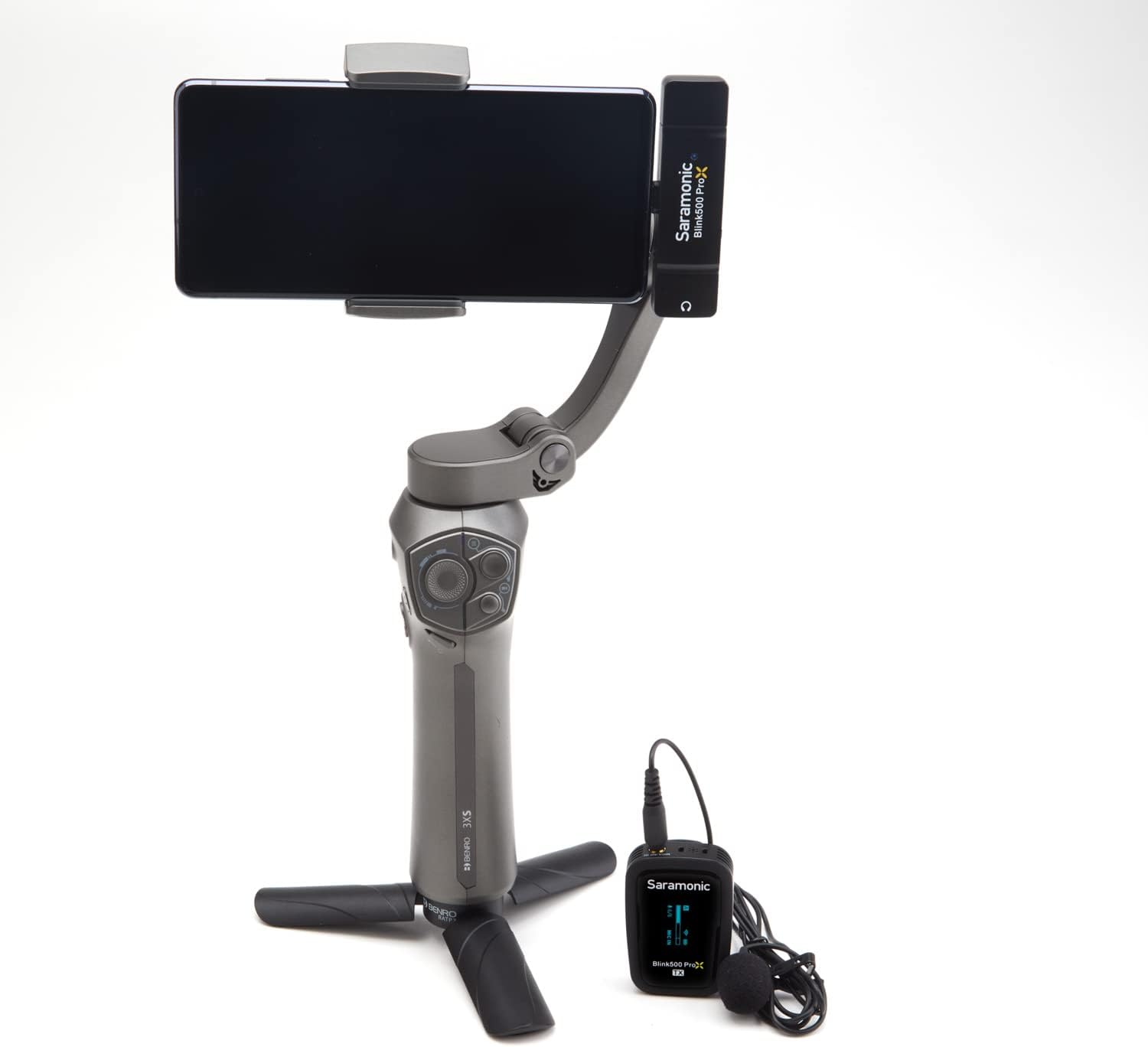 Saramonic Blink 500 Pro X B5 Wireless Mic System with Lavalier & USB-C Receiver for for iPhone 15, Android, iPad, Mobile & Computers, Black