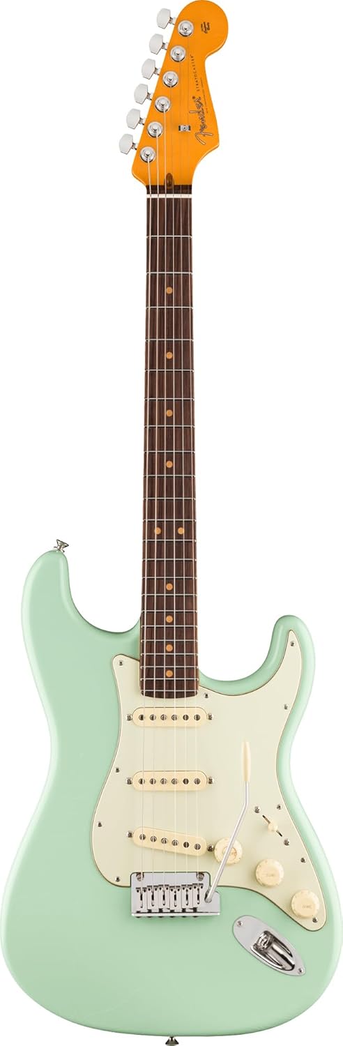 Fender American Ultra Luxe Vintage '60s Stratocaster Electric Guitar - Surf Green, Heirloom Lacquer
