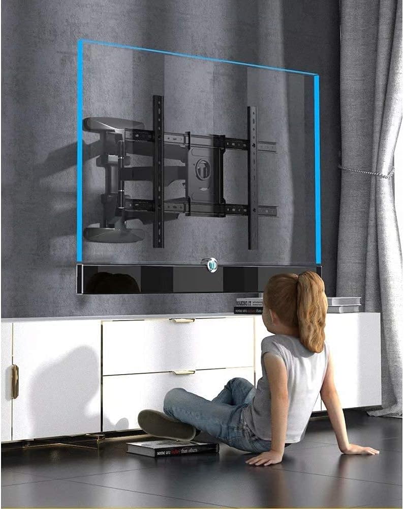 tv mounts Stands Tv Wall Bracket, Swivel TV Wall Mount Bracket with Articulating Double Arms, for Most 40-75 Inch Flat Screen TV, Compatible 200x200 Up to 600x400mm