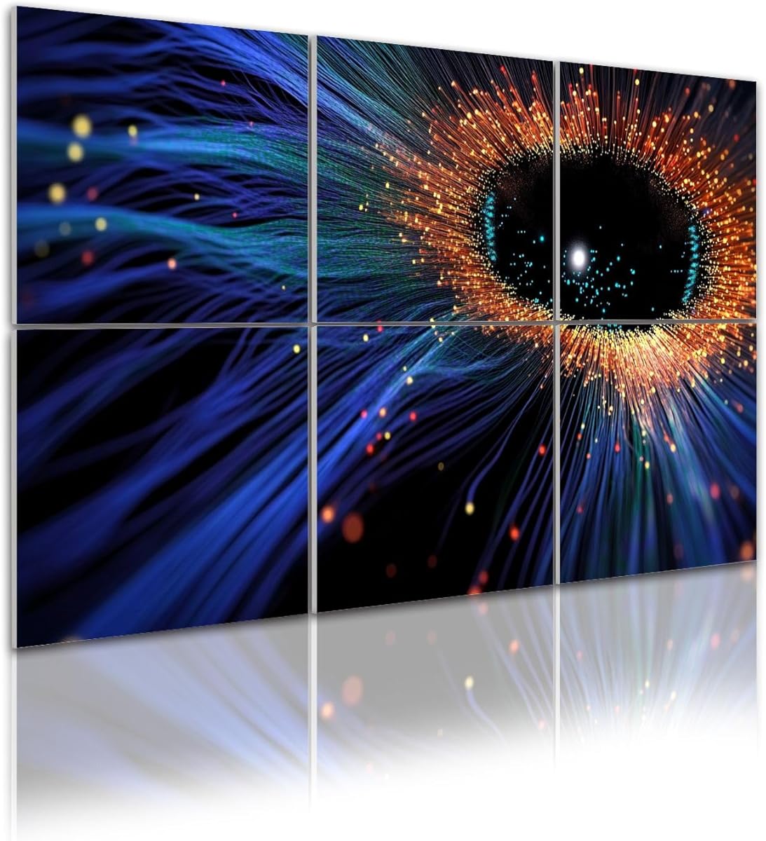 6 Pack Art Acoustic Panels Big data technology Abstract Soundproof Wall Panels, 48