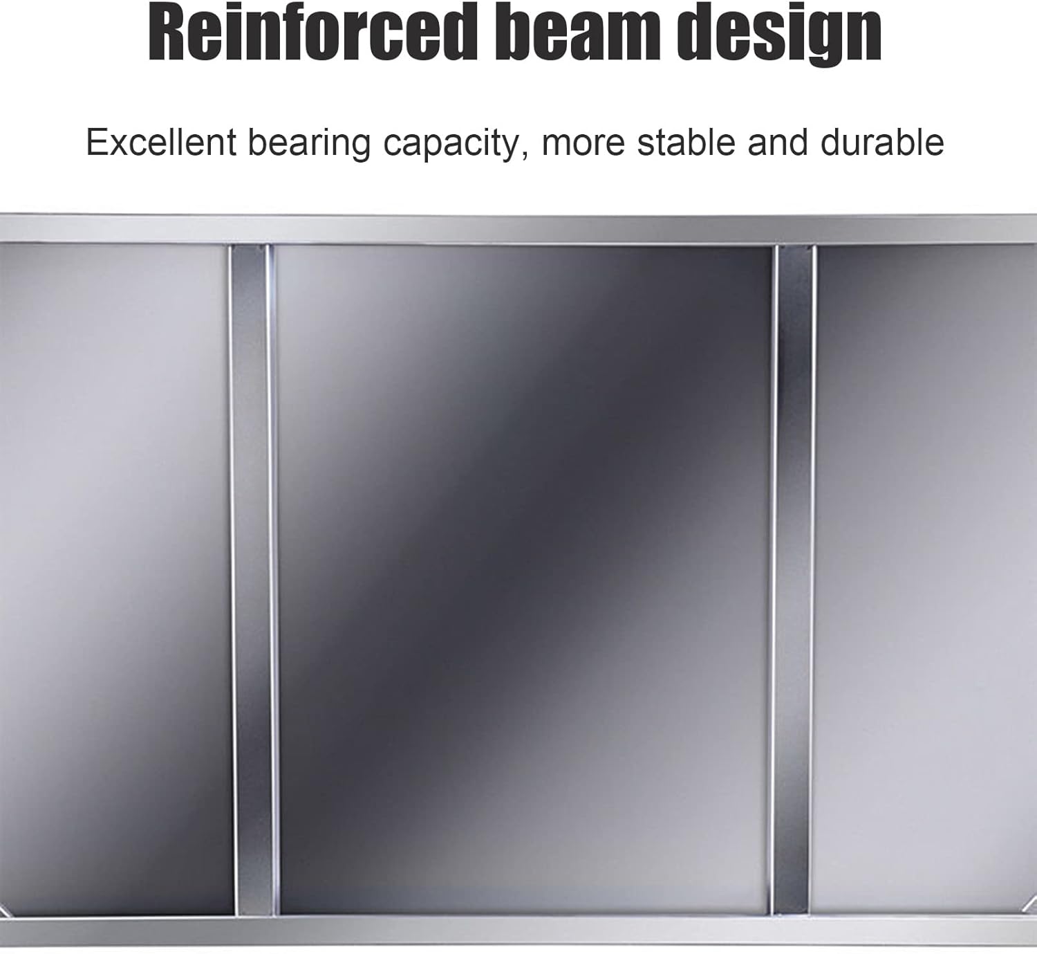 Stainless Steel Wall Mount Floating Shelving Catering Storage Shelf, Multifunctional Serving Shelf Oven Storage Organizer, 2 Tier Metal Shelving Kitchenware Rack Microwave Rack, Garage Storage Shelf