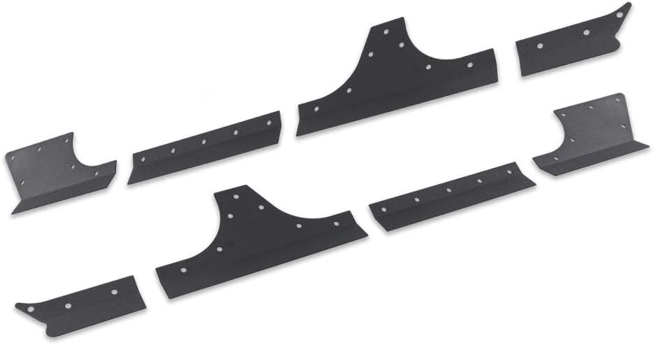 GRAND ORANGE 4-Door Body Armor Cladding Compatible with Jeep Wrangler JK 2007 2008 2009 2010 2011 2012 2013 2014 2015 2016 2017 2018 Driver and Passager side Black