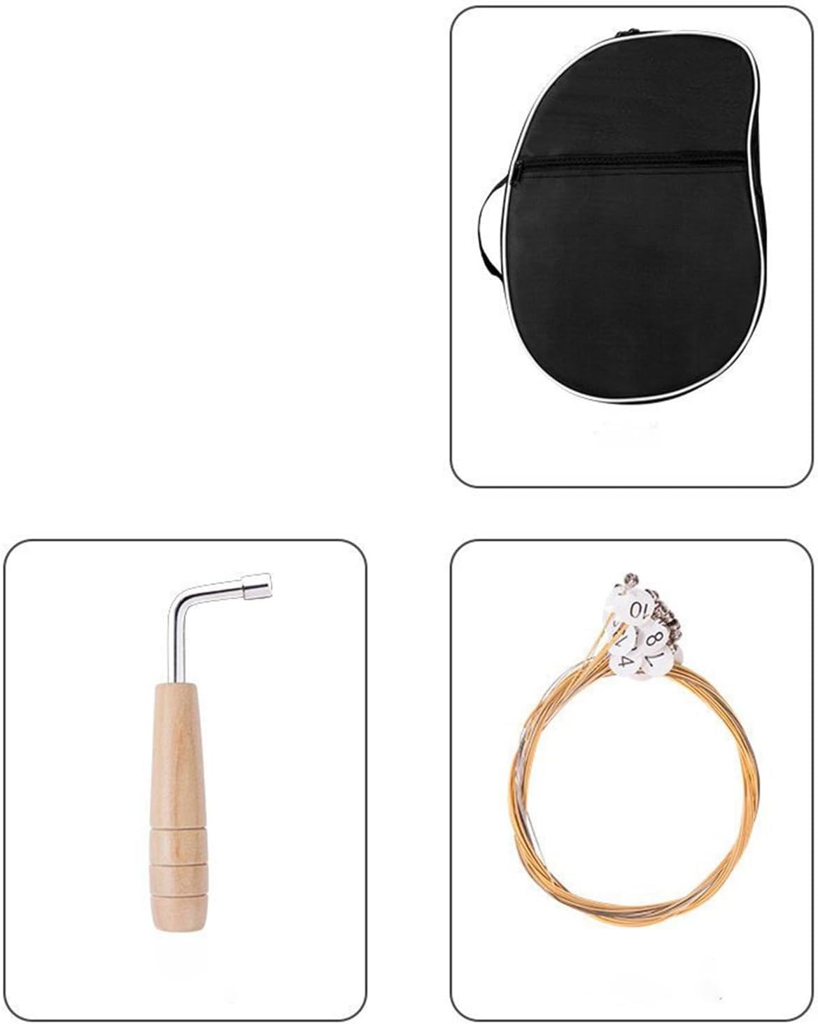 Lyre Harp Set Liuguangqin Beginner Professional Niche Musical Instrument String Instrument 15 Strings Blue