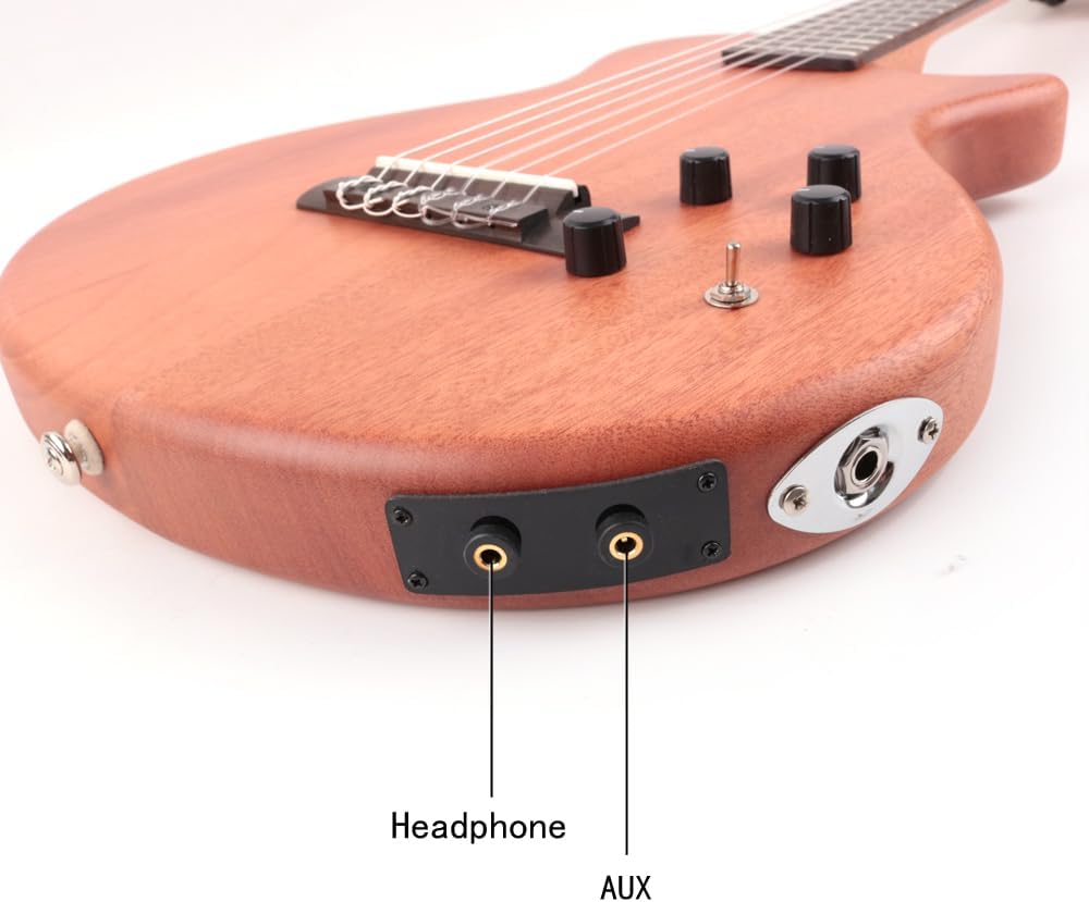 Fojill Electric Classical Guitar Classic Nylon String Travel Portable Silent Practice Guitars Mahogany Body Neck Rosewood Fretboard With Gig Bag