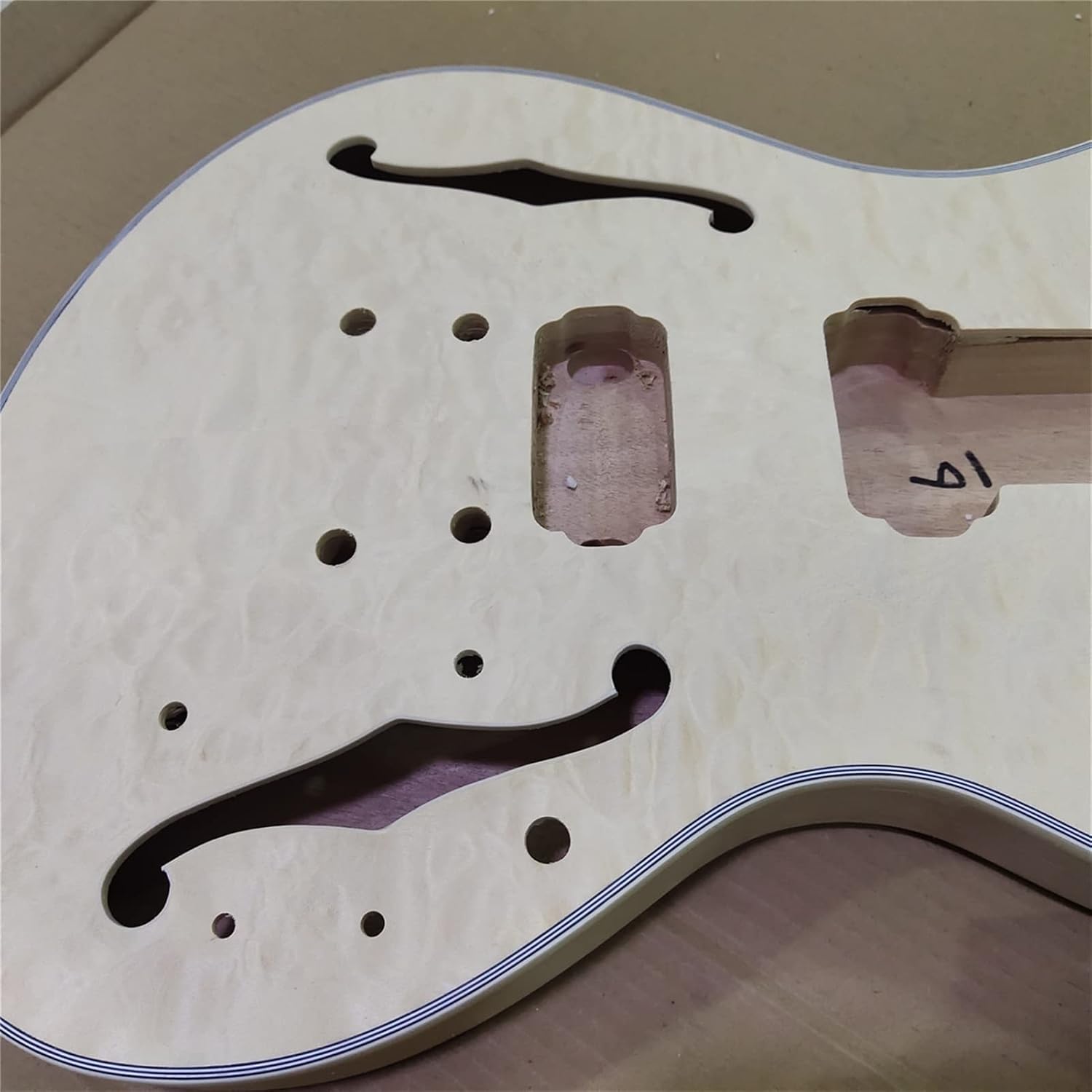 FLFL Good 1 Set Unfinished Electric Guitar Neck and Body Guitar Kit DIY Part Unfinished Guitar Kit