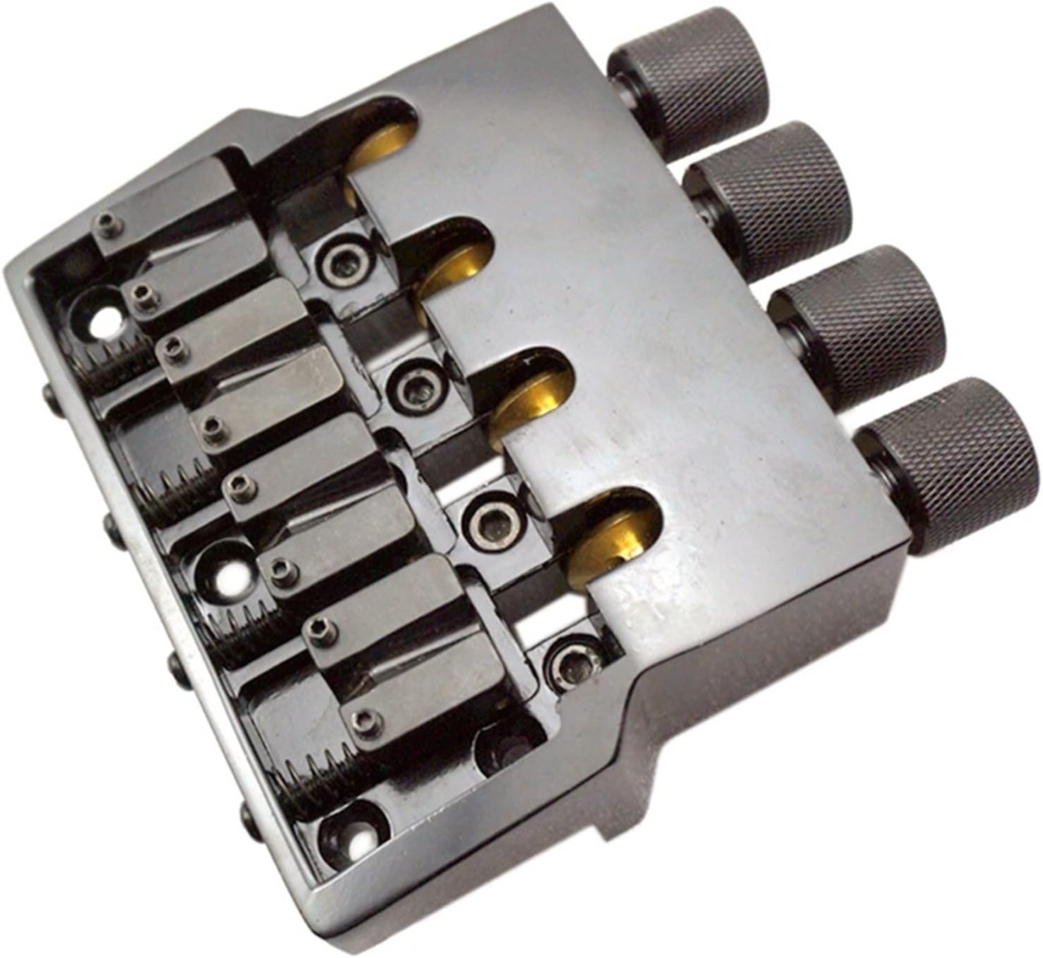 Guitar Bridge 1 Set of Black Roller Saddle 4 String Bass Guitar Bridge for Headless Bass Guitar Accessories Parts Musical Instrument Guitar Replacement Parts