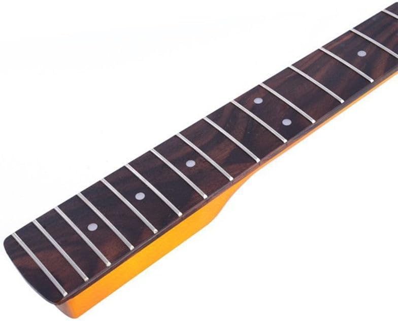 21 Frets Yellow Color Glossy Paint Maple Electric Bass Guitar Neck Rosewood Fingerboard Musical Instrument Accessories