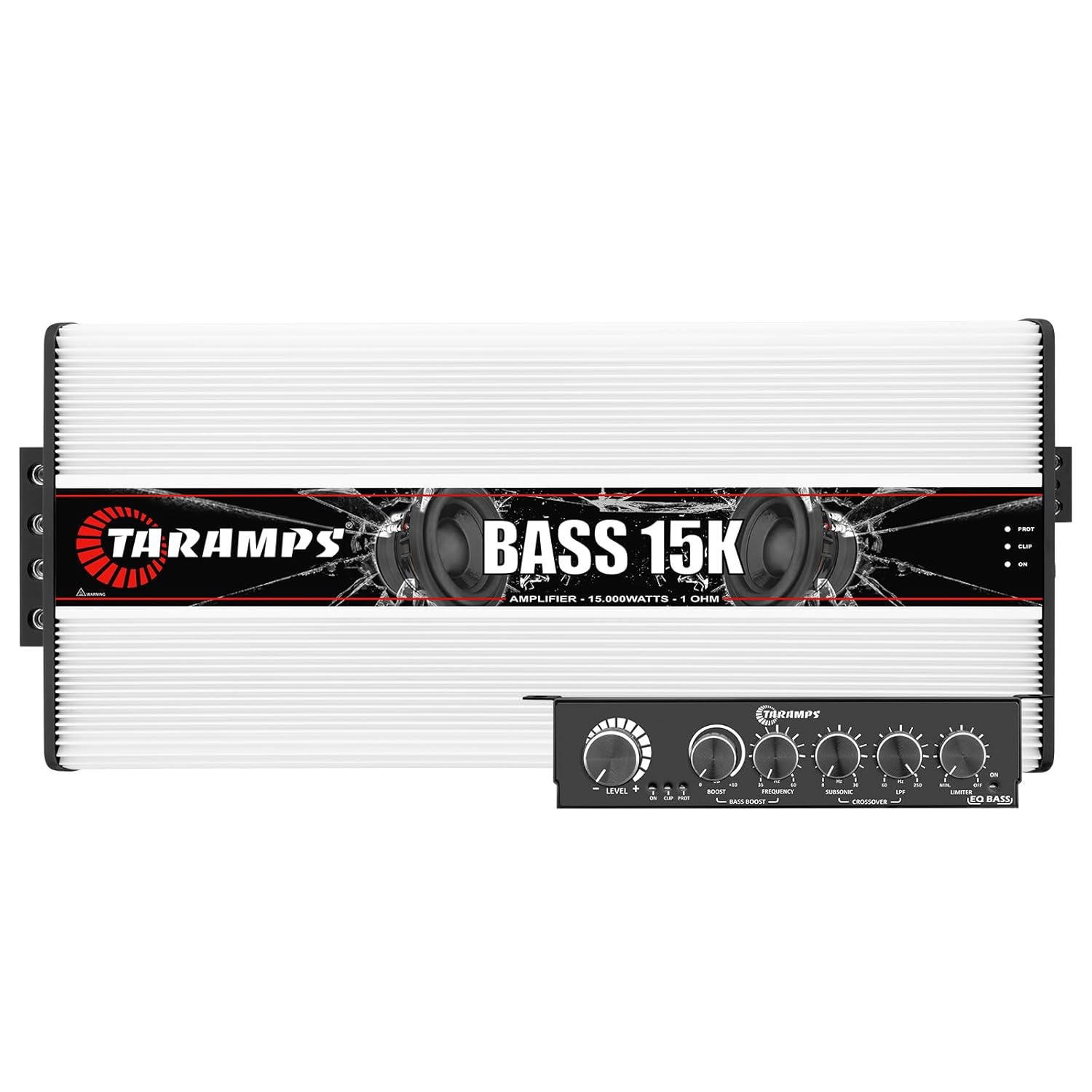 Taramps Bass 15k 1 Ohm 1 Channel 15000 Watts RMS, Mosfet Amplifier with EQ BASS, Gain Control, Class D, Monoblock Digital, Car Audio Amp, Great for Subwoofers