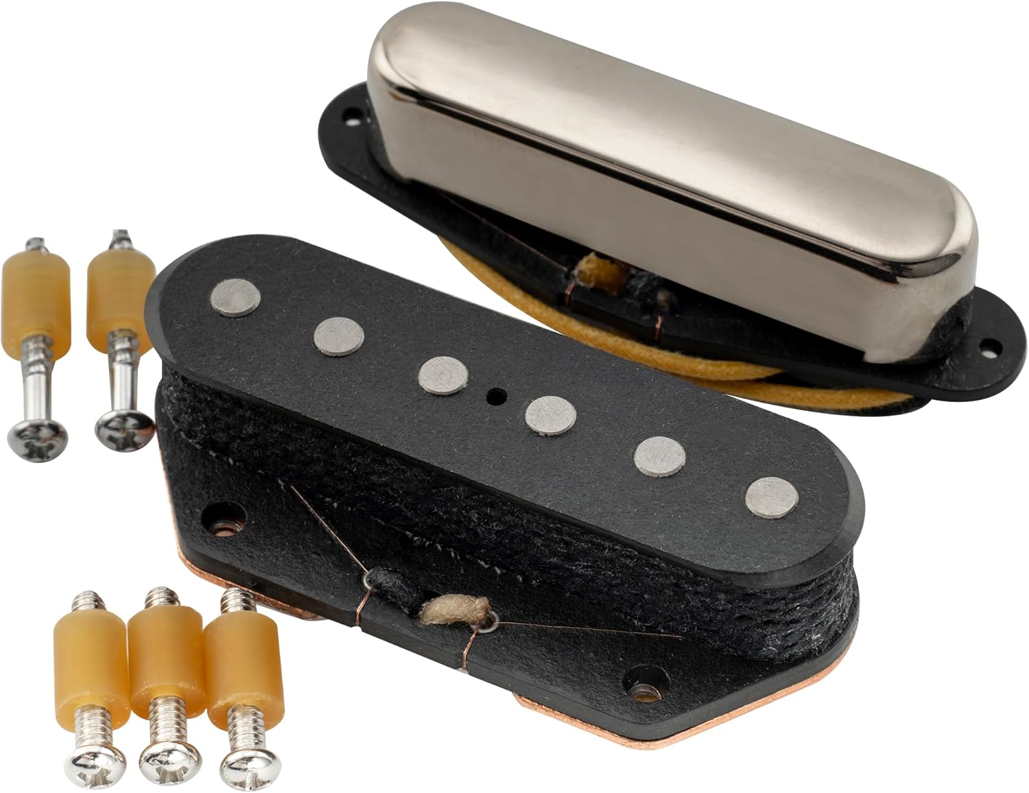 The Revival Pickups RPT1 TG Specials Vintage Alnico 5 Tele Pickups Set Neck Bridge Pickup for Telecaster Style Electric Guitar, Nickel