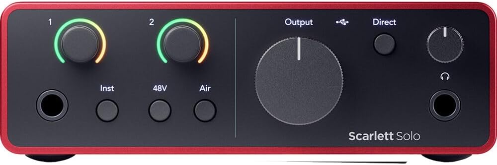 Scarlett Solo Studio 4th Gen Recording Bundle with Desktop Microphone Stand and Pop Filter