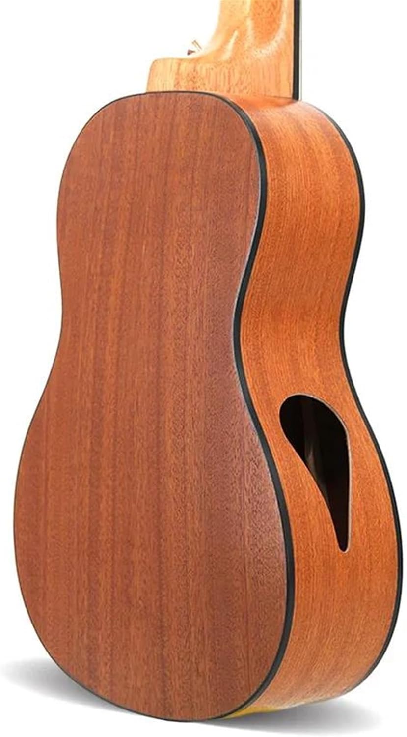 Adult Ukulele 28 Inch All Sapele Teardrop Shape Mini Electric Bass Acoustic Guitar 6 String Ukulele Mount Travel Music Guitar