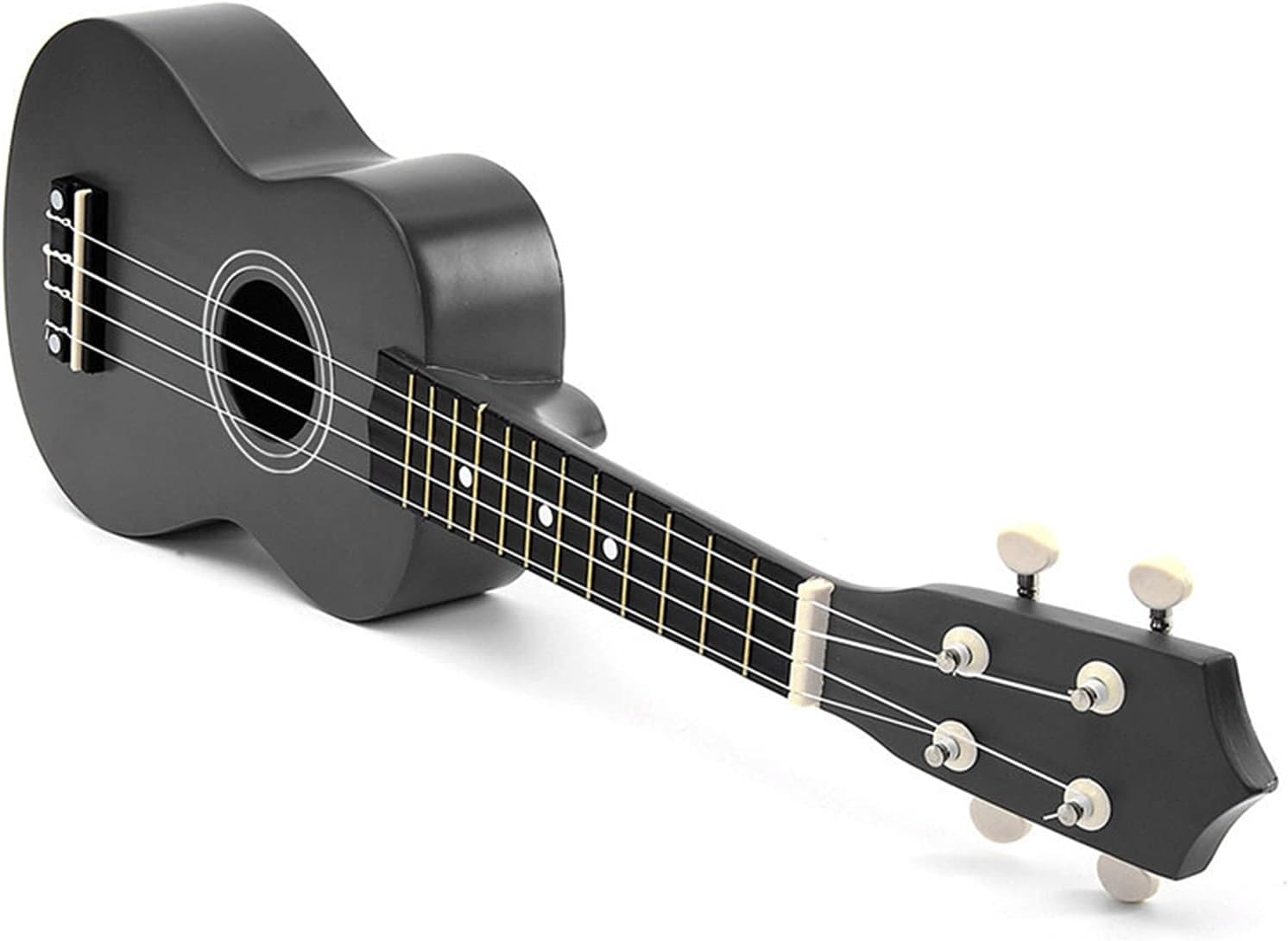 21 Inch Basswood Soprano Ukulele Guitar Rosewood 4 Strings Ukulele Bass Guitar Uke Kids Gift Musical Instruments Ukuleles (Color : Black)