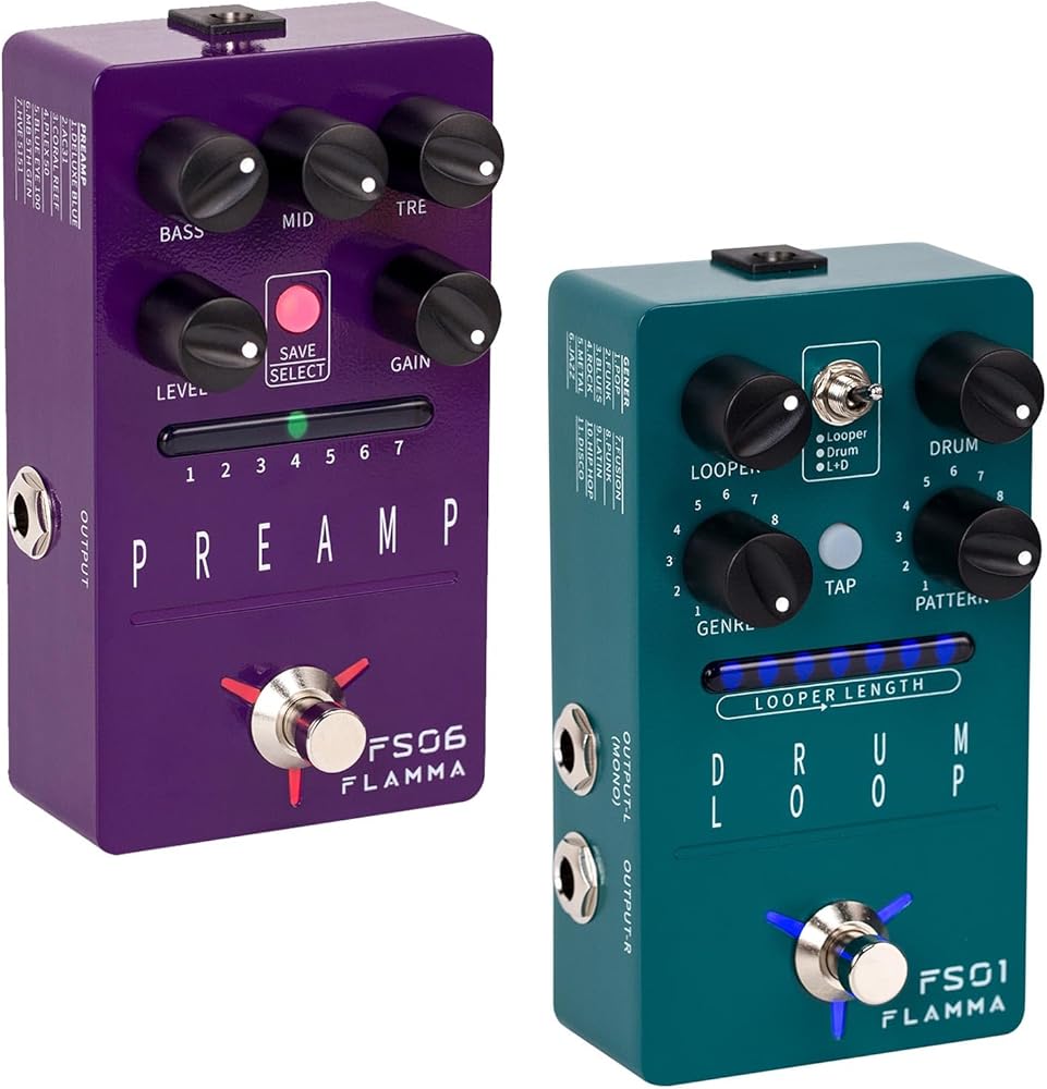 FLAMMA Drum Loop and Preamp Guitar Pedals
