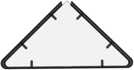 Wall Mounted Glass Corner Shelf for Bathroom, Matte Black, Tempered Glass with Built-in Ledge, 150 lb Capacity