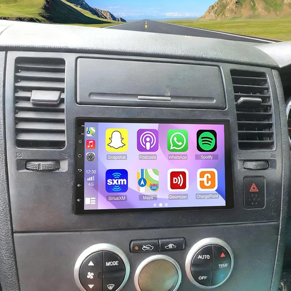 8+256G Car Stereo for Nissan Tiida 2004-2011 with Wireless Carplay&Android Auto,7 Inch Android 15 Touchscreen Bluetooth Car Radio with GPS, WiFi, FM Radio,Backup Camera,SWC,MIC