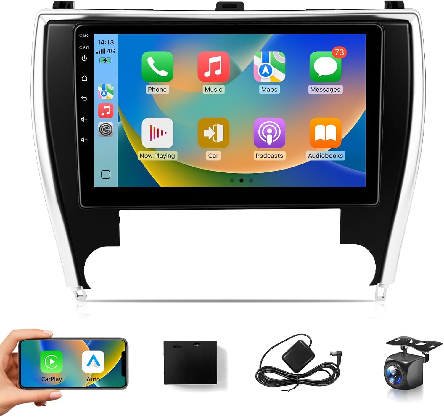 Car Stereo for Toyota Camry 2015 2016 2017 Radio, Wireless Carplay Android Auto,10.1inch IPS Touch Screen for Camry Headunit with Mirrorlink FM RDS DSP GPS WiFi Bluetooth Backup Camera(2G+32G)