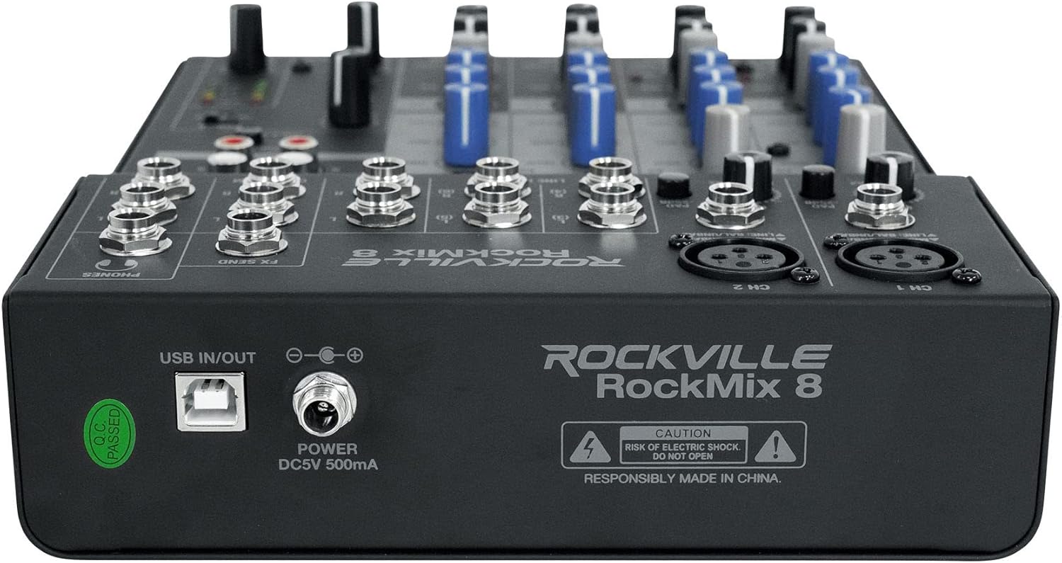 Rockville ROCKMIX USB Computer Recording Interface Mixer w/Compressor+Bluetooth