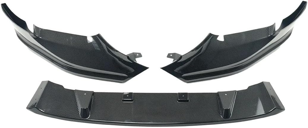 Car Front Bumper Lip Spoiler Compatible with BMW F90 M5 M5C 2018-2020 Side Splitter Diffuser Guard Trim Apron Surround Auto Parts(Carbon Fiber Style)