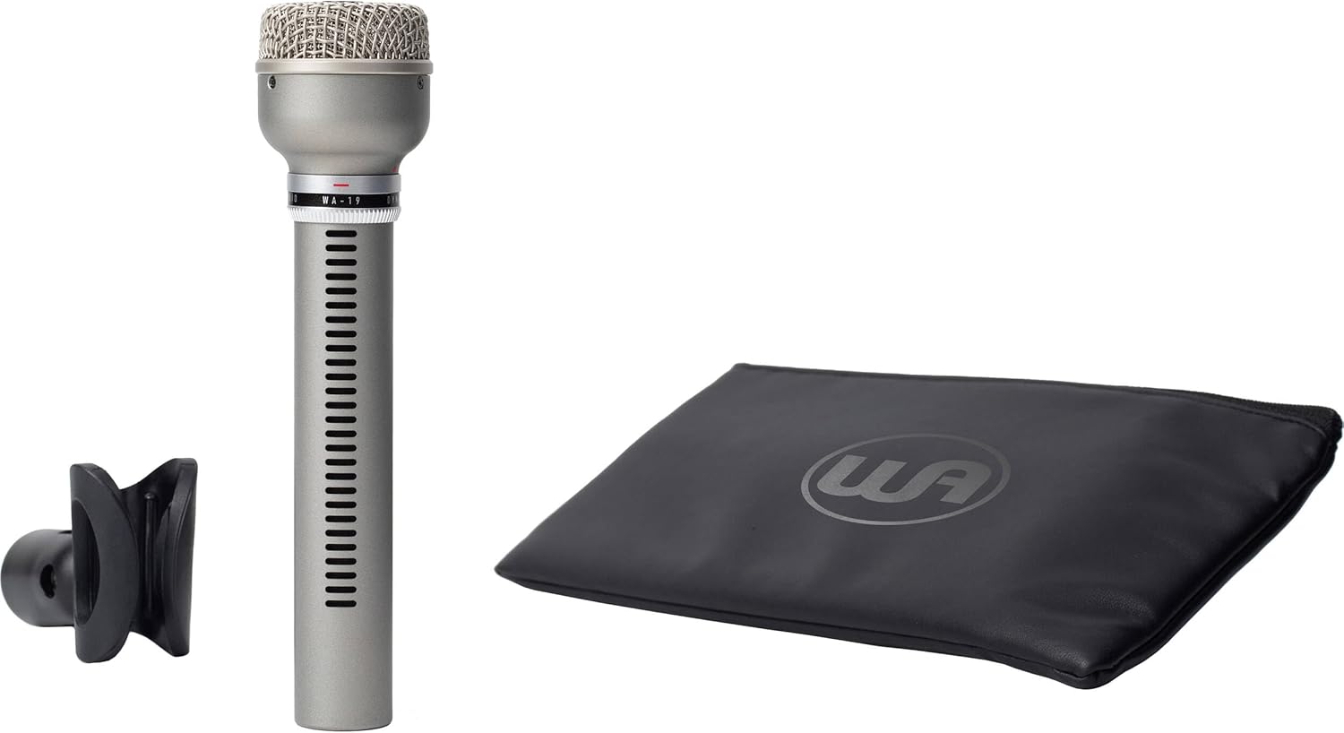 Warm Audio WA-19 Nickel Dynamic Studio Microphone with On-Stage Stands MS7701B Microphone Stand and 20' XLR Cable