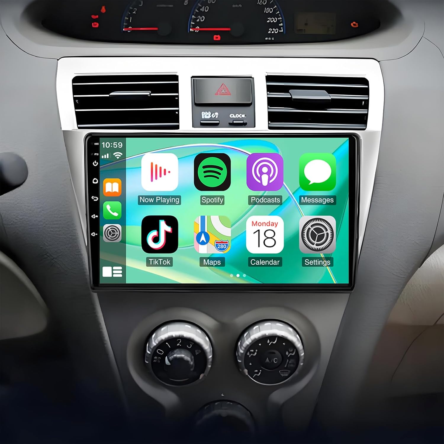 Car Stereo Radio Fit for Toyota Vios Yaris 2007 2008 2009 2010 2011 2012, 9