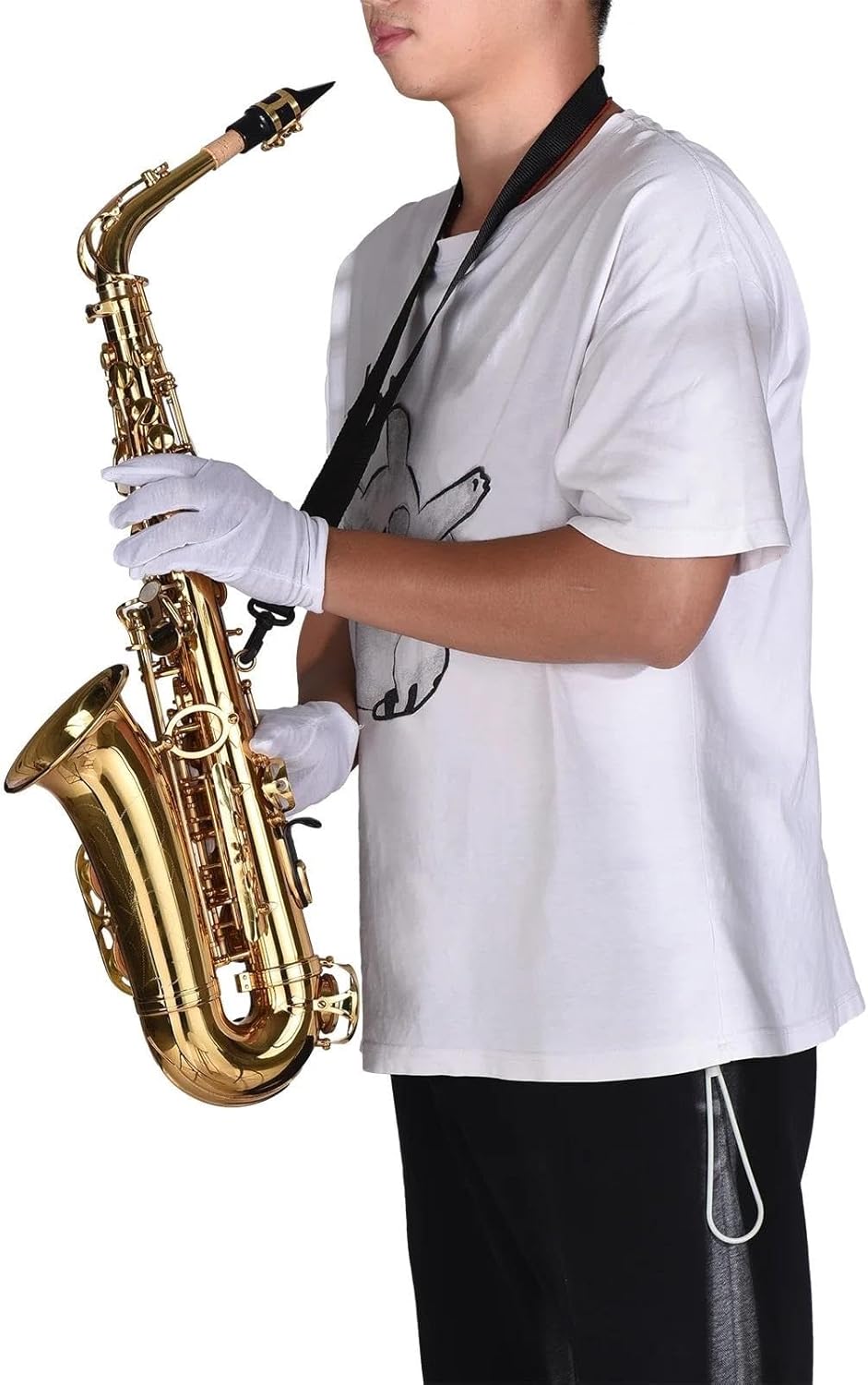 VBDEFRT Woodwind Instruments Eb Alto Saxophone Brass Lacquered Alto Sax Wind Instrument With Carry Case Gloves Accessories