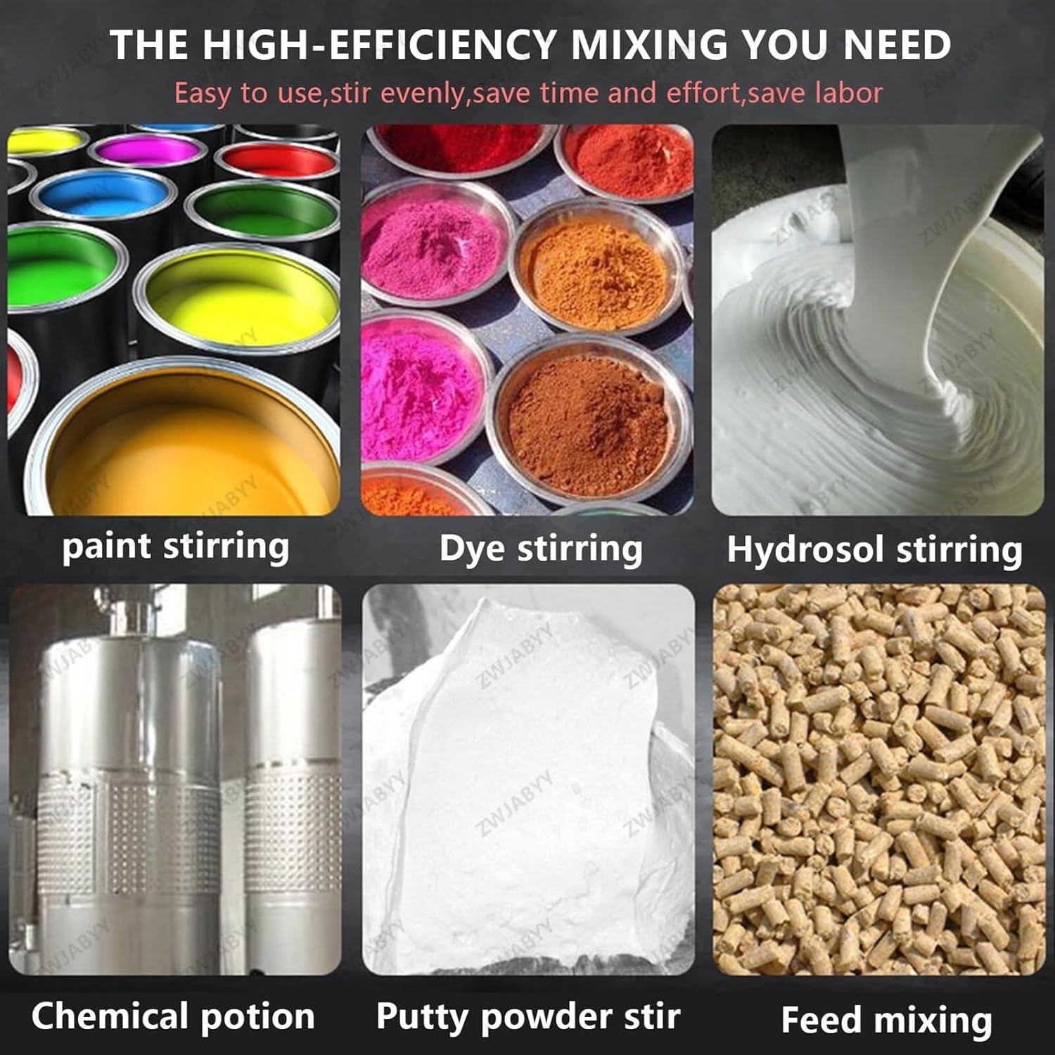 Air Agitator, Pneumatic Paint Mixer, Paint Stirring Machine, Folding Propeller or Ink Dissolver(5cylinders)