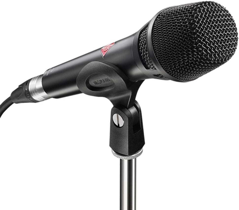 Neumann KMS 104 Plus Cardioid Microphone (Black) with Tripod Microphone Stand & XLR Cable Bundle
