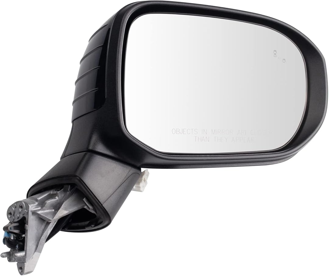 TRQ Passenger Side Mirror Assembly Power Heated Blind Spot Turn Signal Paint to Match Black Smooth Compatible with 2020-2022 Kia Telluride S 2020-2022 Telluride LX