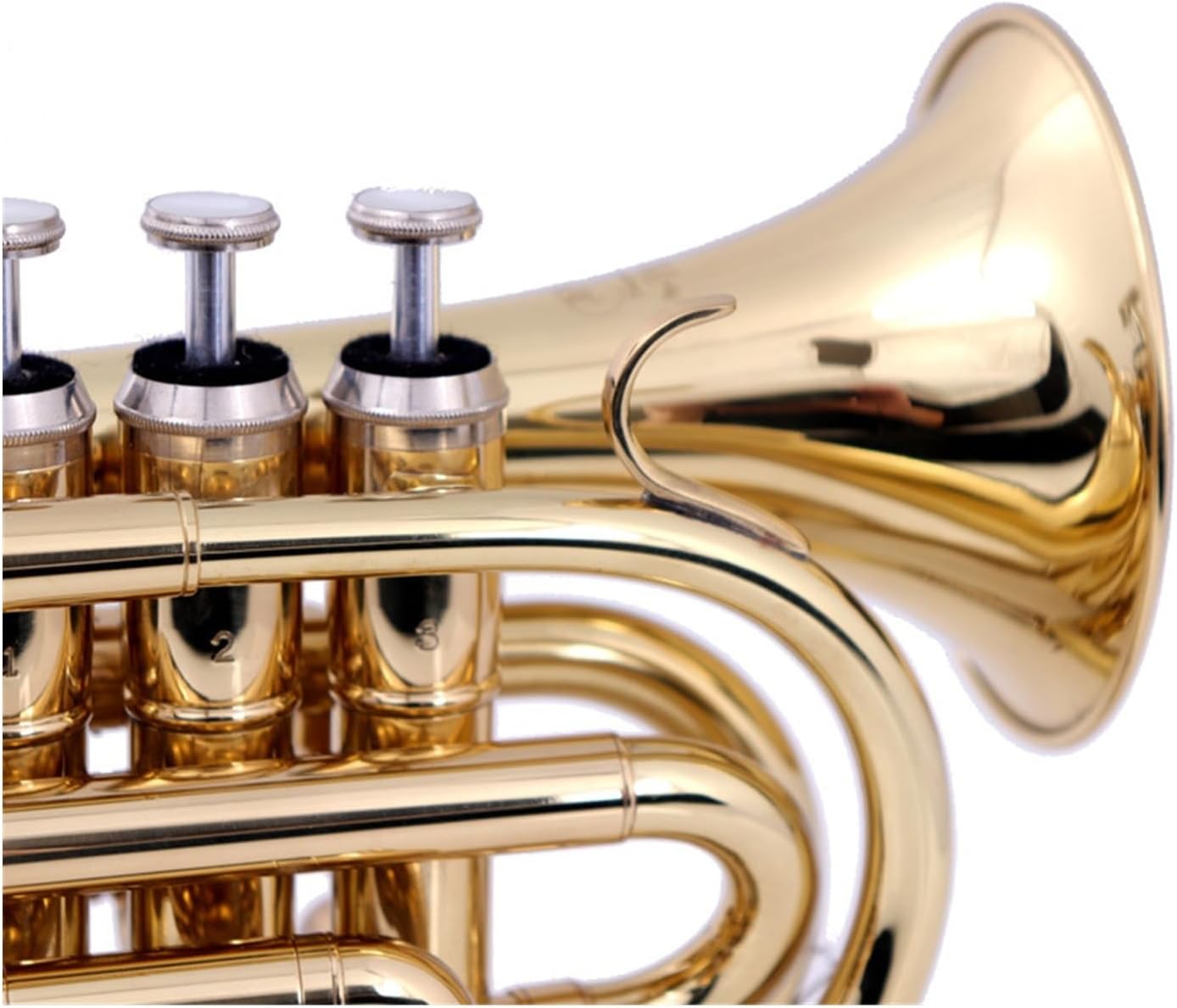 Portable Trumpet B Flat Mini Cornet Brass Musical Instrument