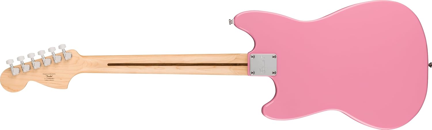 Squire Sonic Mustang Electric Guitar, Flash Pink, Maple Fingerboard