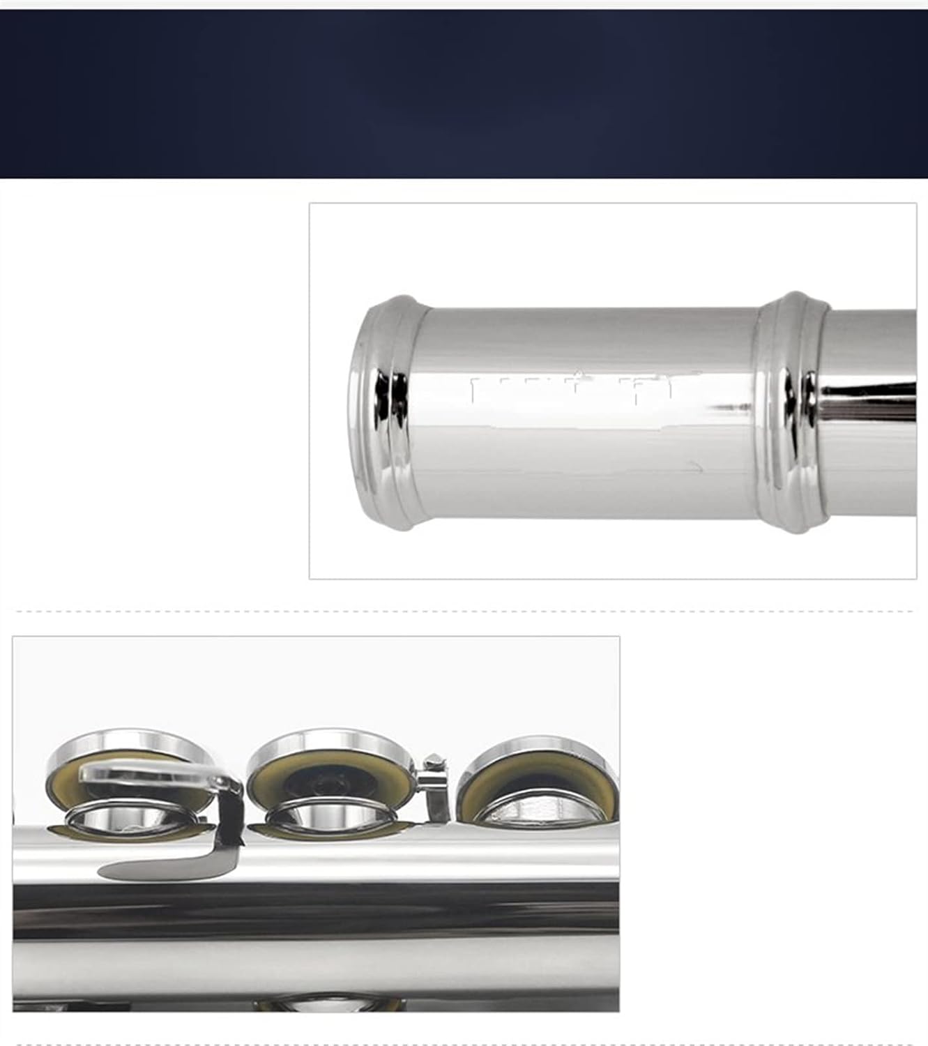 Flutes Left-Handed 16-Hole C Key Flute Closed Holes Nickel-Plated Backhand Woodwind Musical Instrument